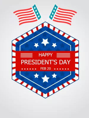 Editable President's Day Art with Patriotic Elements to Post
