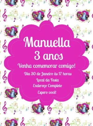 Convite Aniversário Beat Bugs Musical para Editar Online