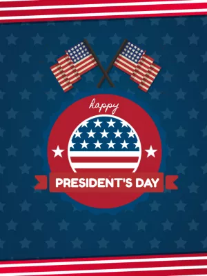 Editable President's Day Post with Patriotic Design