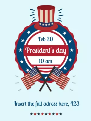 President's Day Patriotic Invitation Editable Online