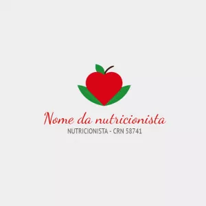 Logo Editável para Nutricionista com Maçã para Criar Online