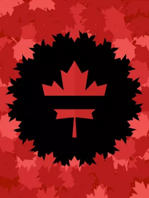 Canada Day Post with Maple Leaves to Edit Online