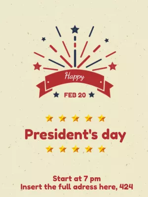 President's Day Patriotic Post Template to Edit Online