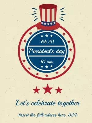 President's Day Patriotic Post Template to Edit Online
