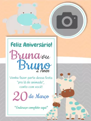 Safari Birthday Invitation – Static – Wolf Designer