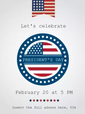 President's Day Celebration Invitation to Edit Online