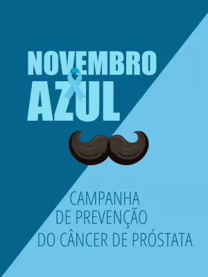 Post Editável Novembro Azul para Campanha de Conscientização
