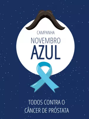 Arte para Campanha Novembro Azul Editável Online