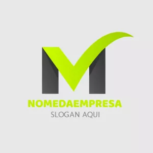 Logo Profissional com Letra M e Check para Editar Online