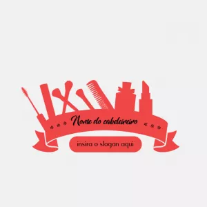 Logo para Salão de Beleza com Ícones de Beleza para Editar