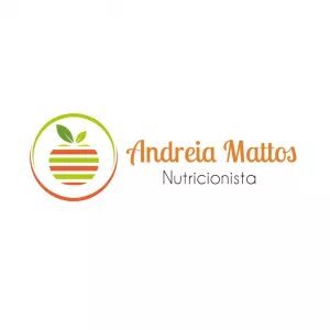 Logo Editável para Nutricionista com Maçã para Editar