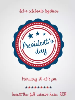President's Day Patriotic Invitation to Edit Online