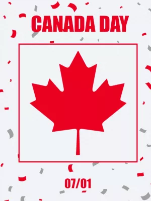 Canada Day Post with Maple Leaf to Edit Online