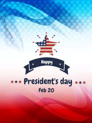 President's Day Patriotic Post Editable Online