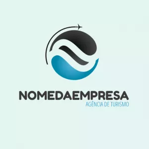 Logotipo Editável para Agência de Turismo e Viagens
