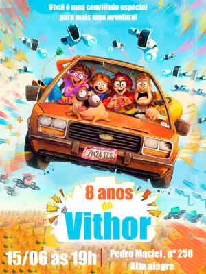 Convite Aniversário Família Mitchell para Editar Online