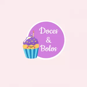 Logo Editável de Confeitaria com Cupcake para Editar Online