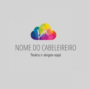 Logo Colorido para Salão de Beleza com Tesoura para Editar Online