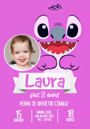Stitch Birthday Invitation – Static – Jotta