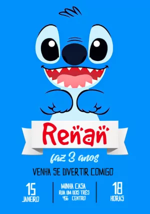 Stitch Birthday Invitation – Static – Jotta