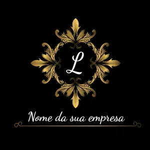 Logotipo Monograma Dourado Elegante para Editar Online