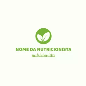 Logo Editável para Nutricionista com Folhas para Editar