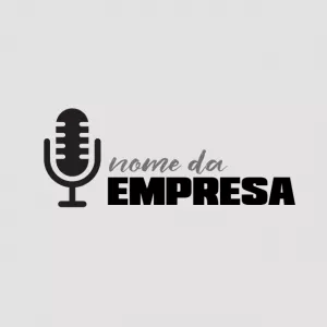 Logo Editável com Microfone para Empresa para Editar Online