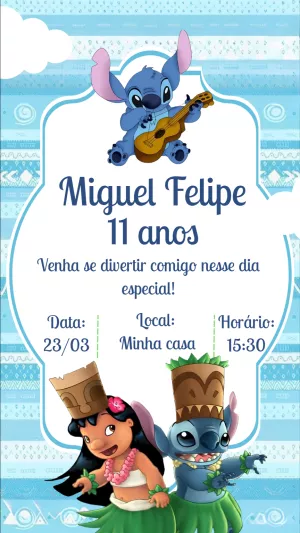 Stitch Birthday Invitation – Static – Laiane
