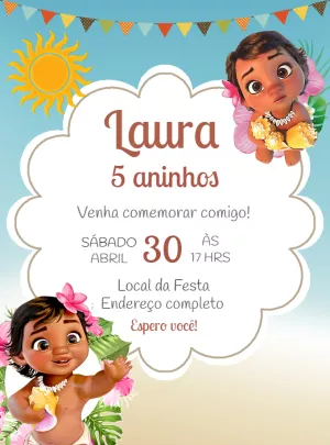 Invito di compleanno Oceania – Statico – Decore Arte