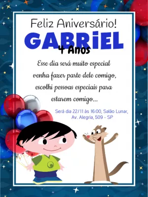 Convite de Aniversário Show da Luna para Editar Online