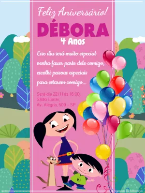 Convite de Aniversário Show da Luna para Editar Online