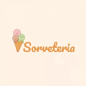 Logo para Sorveteria com Sorvete Fofo para Editar Online