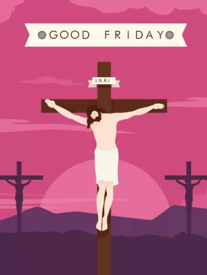 Good Friday Religious Post Template to Edit Online