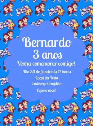Convite Aniversário Maria Clara e JP para Editar Online