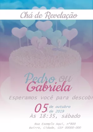 Invito gender reveal – Statico – Wolf Designer
