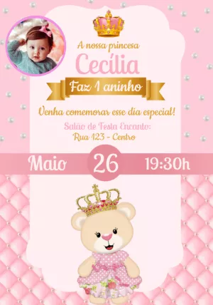 Invitación de cumpleaños Princesas – Estático – Convites e Artes Digitais