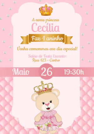 Invitación de cumpleaños Princesas – Estático – Convites e Artes Digitais