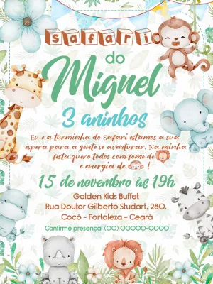 Safari Birthday Invitation – Static – Mimo Digital