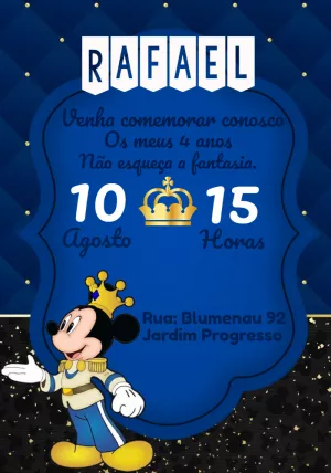 Mickey Mouse Birthday Invitation – Static – Thainá Nicolau 