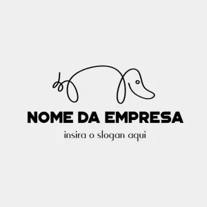 Logo de Cachorro Minimalista Editável para sua Empresa