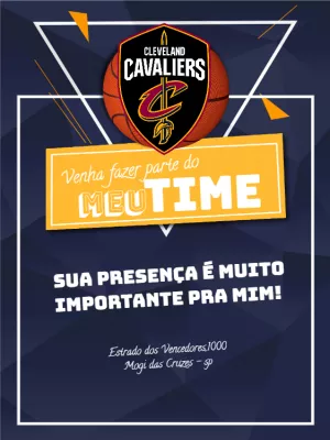 Convite de Aniversário Basquete Cleveland Cavaliers para Editar