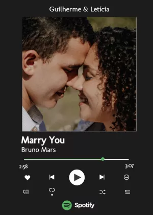 Quadro Spotify Romântico com Foto para Editar Online