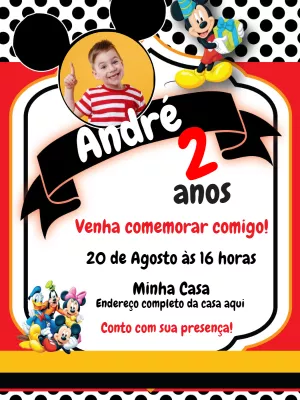 Mickey Mouse Birthday Invitation – Static – Jonathan Fiuza