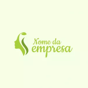 Logo de Beleza com Silhueta e Folha para Editar Online