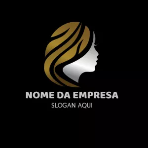 Logo Editável para Salão de Beleza e Estética para Editar