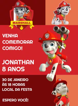 Invito di compleanno Paw Patrol – Statico – Decore Arte