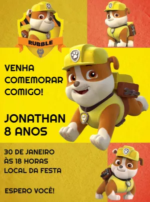 Invito di compleanno Paw Patrol – Statico – Decore Arte