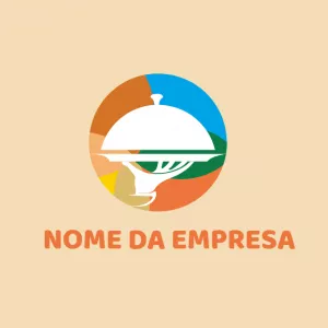 Logo de Alimentação Colorido para Editar Online