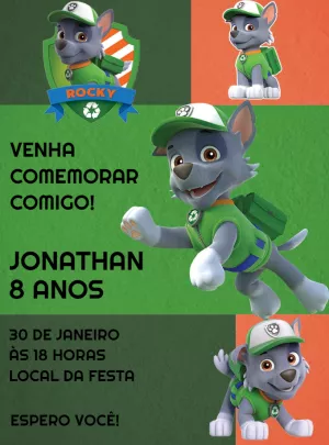 Invito di compleanno Paw Patrol – Statico – Decore Arte