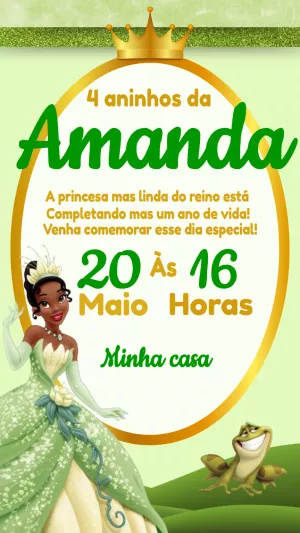 Invitación de cumpleaños Princesas – Estático – Thainá Nicolau 